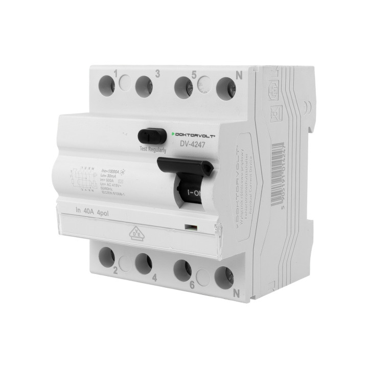 Wyłącznik Różnicowoprądowy RCCB 4P 40A 30mA 10kA VDE, Typ A