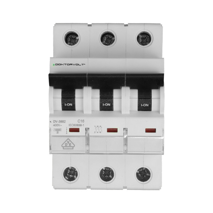 MCB C16A 3P 10kA | Wyłącznik Nadprądowy Trójfazowy (ES-a)