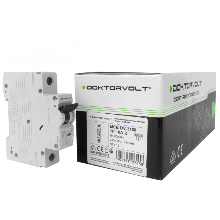 MCB B10A 1P 10kA | Wyłącznik Nadprądowy do Oświetlenia (ES-a)