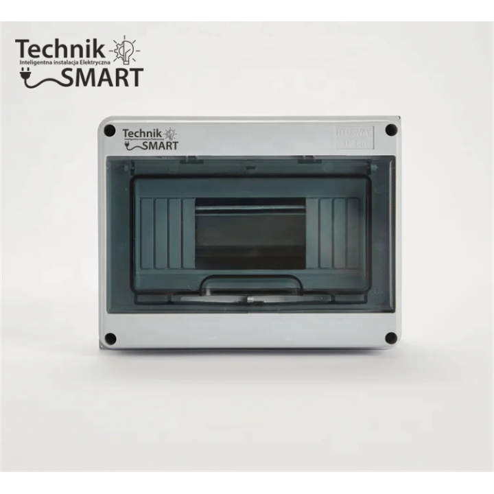 Rozdzielnica natynkowa IP65 1×8 modułów 1000V DC – hermetyczna obudowa ABS+PC