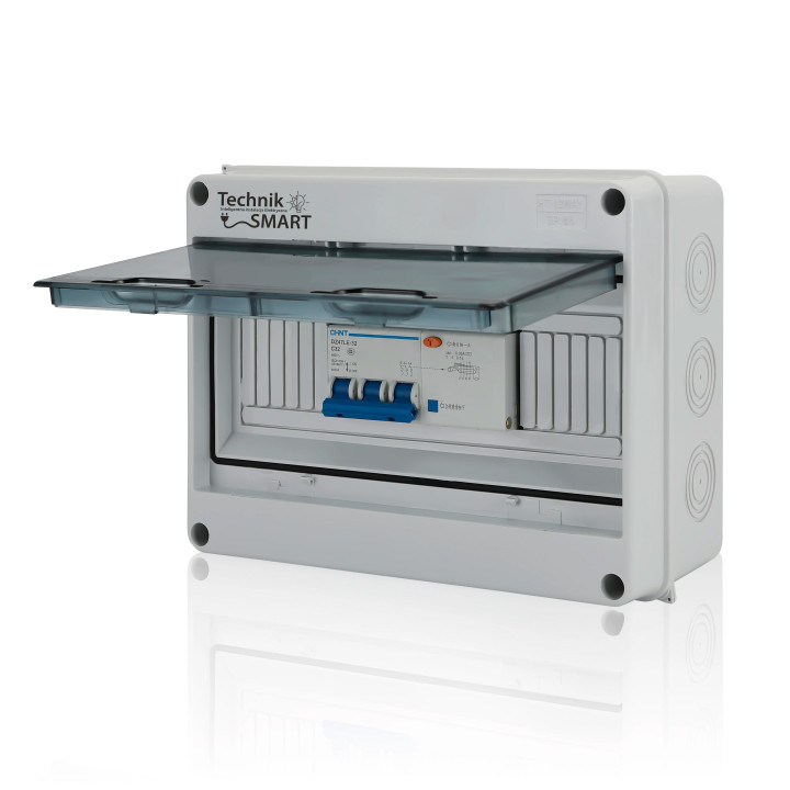 Rozdzielnica natynkowa IP65 1×12 modułów 1000V DC – hermetyczna obudowa ABS+PC