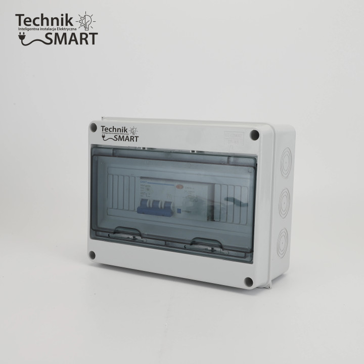 Rozdzielnica natynkowa IP65 1×12 modułów 1000V DC – hermetyczna obudowa ABS+PC